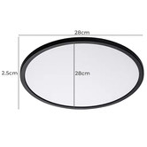 Martec Fino Black Tri-Colour LED Oyster Light