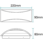 Martec Nova Tri-CCT LED Outdoor Wall Light