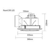 Martec White Saturn Round Exhaust Fan with Light