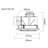Martec White Saturn Round Exhaust Fan with Light