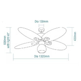 Martec Old Bronze Hamilton Ceiling Fan