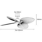 Martec Kingston 127cm DC Ceiling Fan with LED Light