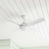 Martec White Link 4 Blade AC Ceiling Fan with Light Kit &amp; Remote