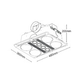 Martec Profile Plus 4 Bathroom 3 in 1 Heater, Exhaust And LED Light