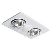 Martec Striker 419mm White 3-in-1 Bathroom Heater Exhaust Fan with LED Light