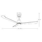 Martec Polo 132cm DC Smart Ceiling Fan with Remote Control