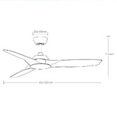 Martec Impact 132cm DC Smart Ceiling Fan with Remote Control