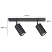 Martec Crest 316 Stainless Steel 2 Lamp Bar Spotlight