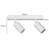 Martec Crest 316 Stainless Steel 2 Lamp Bar Spotlight