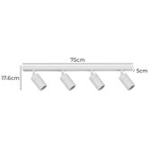 Martec Crest 316 Stainless Steel 4 Lamp Bar Spotlight