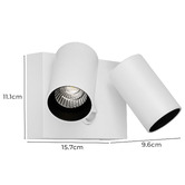 Martec Capri Outdoor 2 Light LED Wall Spotlight with Sensor