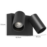 Martec Capri 2 Light LED Outdoor Wall Spotlight