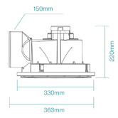 Martec Saturn White 240/295mm Round Exhaust Fan