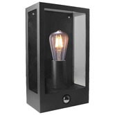 Martec Vancouver Outdoor Black Wall Light with Sensor