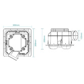 Martec Essence 369mm White 3-in-1 Bathroom Heater Exhaust Fan with LED Light