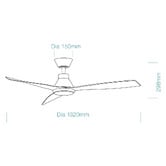 Martec Triumph DC 132cm DC Smart Ceiling Fan with LED Light