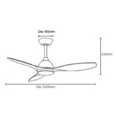Martec Elite 132cm DC Smart Ceiling Fan with LED Light