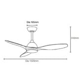 Martec Elite 132cm DC Smart Ceiling Fan with Remote Control