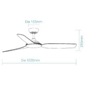 Martec Viper 122cm 3-Blade DC Smart Ceiling Fan with Remote Control