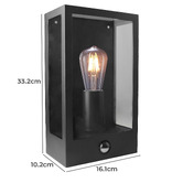 Martec Vancouver Outdoor Black Wall Light with Sensor