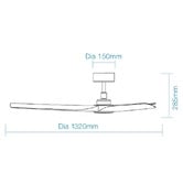 Martec Cordoba 132cm DC Smart Ceiling Fan with Remote Control