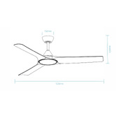Martec Alpine 132cm DC Smart Ceiling Fan with LED Light