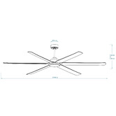 Martec Osprey 205cm DC Smart Ceiling Fan with LED Light