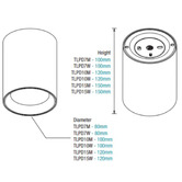 Martec Paco LED Tri-Colour Surface Mount Downlight