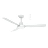 Martec Zorro 122cm White DC Ceiling Fan with LED
