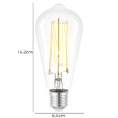 Martec Ember E27 Tubular Extra Warm White 6W LED Filament Lamp