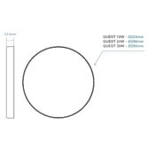 Martec Quest White Round LED Oyster Light