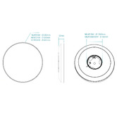Martec Wafer White Round LED Oyster Light