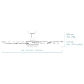 Martec Proton White DC Ceiling Fan with LED Light