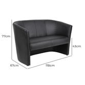 Cooper Furniture 2 Seater Tub Chair