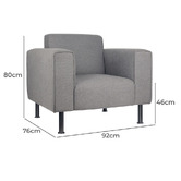CooperFurniture Sorelle Upholstered Armchair
