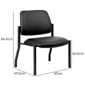 CooperFurniture Talon Faux Leather Stackable Visitor Chair