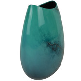 Rovan Medium Blue Elements Lacquer Flat Vase