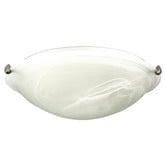 Zander Lighting Sauser Clips Alabaster 2-Light Oyster Light