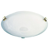 Zander Lighting Sauser Clips Alabaster Oyster Light
