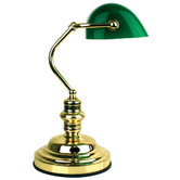 Zander Lighting Diem Brass Banker's Lamp with Inline Switch