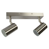 Zander Lighting Caltaniss Twin Stainless Outdoor Spotlight