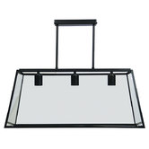 Zander Lighting Legnano Flared Metal &amp; Glass 3 Light Pendant