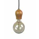 Zander Lighting Anagni Glass &amp; Wood Pendant Light