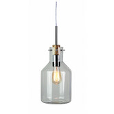 Zander Lighting Holbeck Scandinavian Bottle Glass Pendant Light