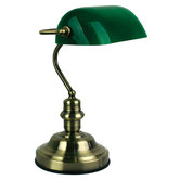 Zander Lighting Diem Brass Banker's Lamp with Inline Switch