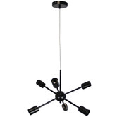 Zander Lighting Black Lugo 6 Light Metal Pendant