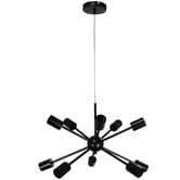 Zander Lighting Black Lugo Metal 10 Light Pendant