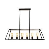 Zander Lighting Reuten Steel 6 Light Linear Pendant