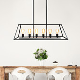 Zander Lighting Reuten Steel 6 Light Linear Pendant