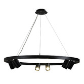 Zander Lighting Black Zori 6 Light Metal Pendant